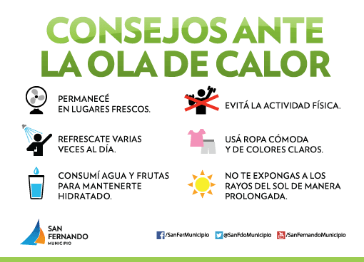 San Fernando brinda consejos ante la ola de calor