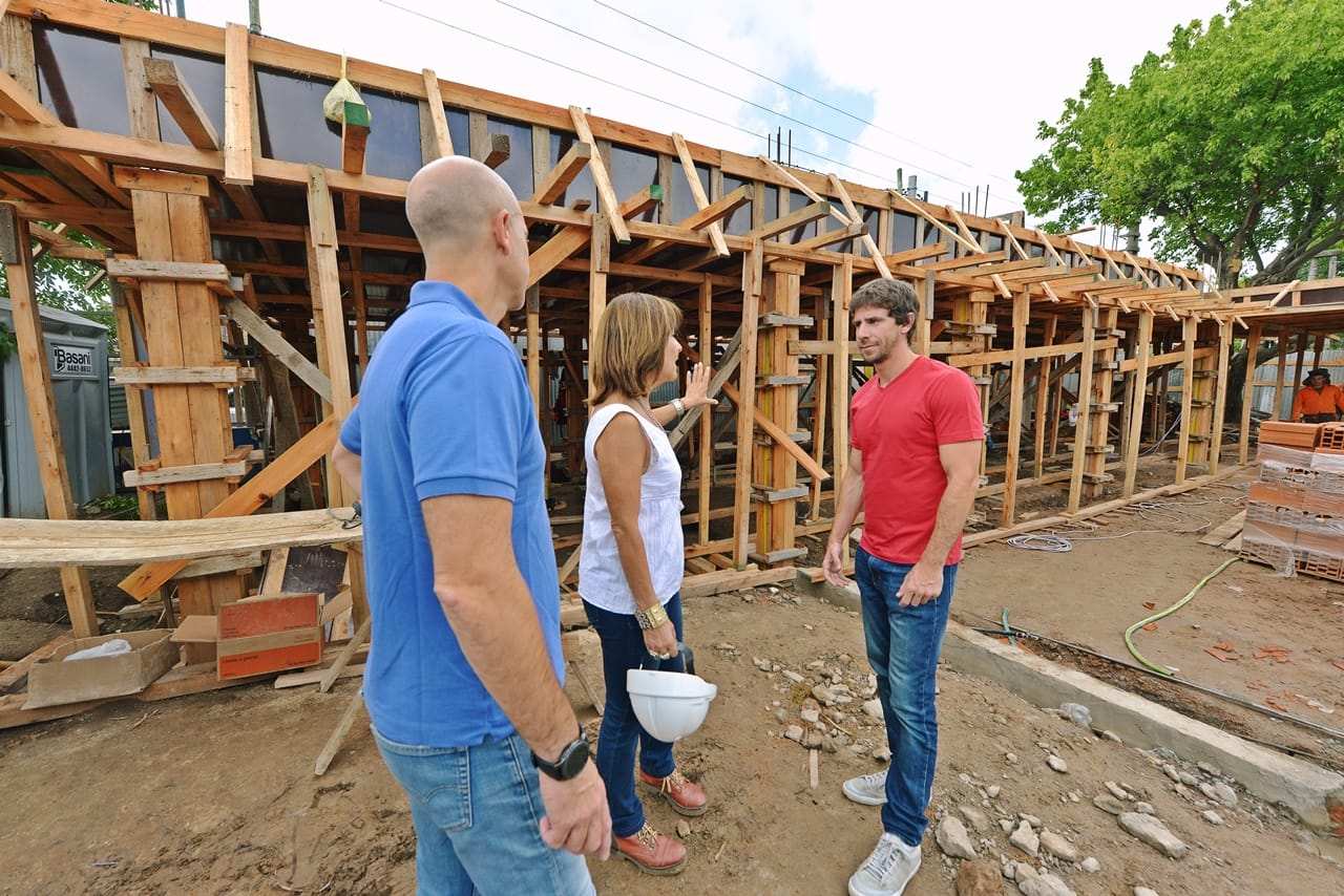 Juan Andreotti supervisó el avance de la construcción a nuevo del Jardín N° 909