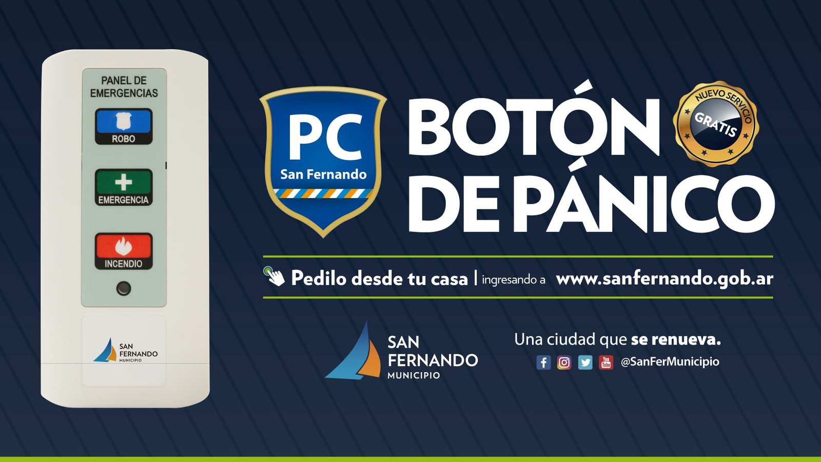 Más de 10 mil sanfernandinos ya tienen el Botón de Pánico y puede solicitarse gratuitamente