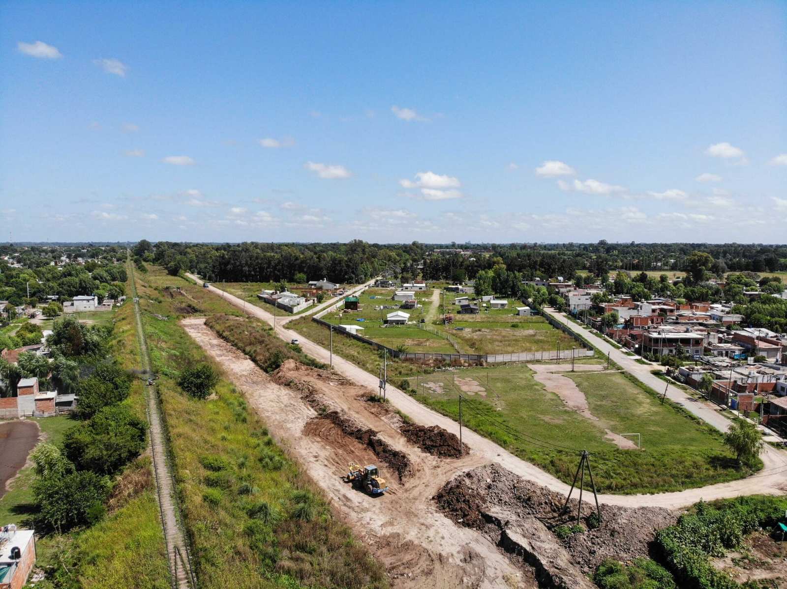 En Maquinista Savio, la Municipalidad de Escobar duplica la capacidad del reservorio hidráulico de la calle Mocoví