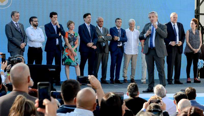 Alberto Fernández, Juan Zabaleta y Jaime Perczyk inauguraron el nuevo edificio de la Universidad Nacional de Hurlingham