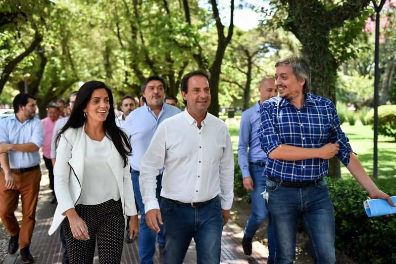Ariel Sujarchuk, Máximo Kirchner y la titular del PAMI, Luana Volnovich, recorrieron Escobar para proyectar políticas conjuntas