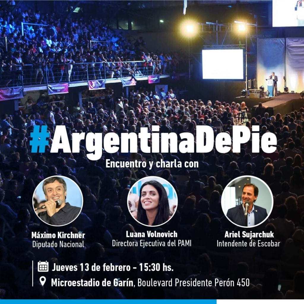 Ariel Sujarchuk recibe a Máximo Kirchner y a Luana Volnovich