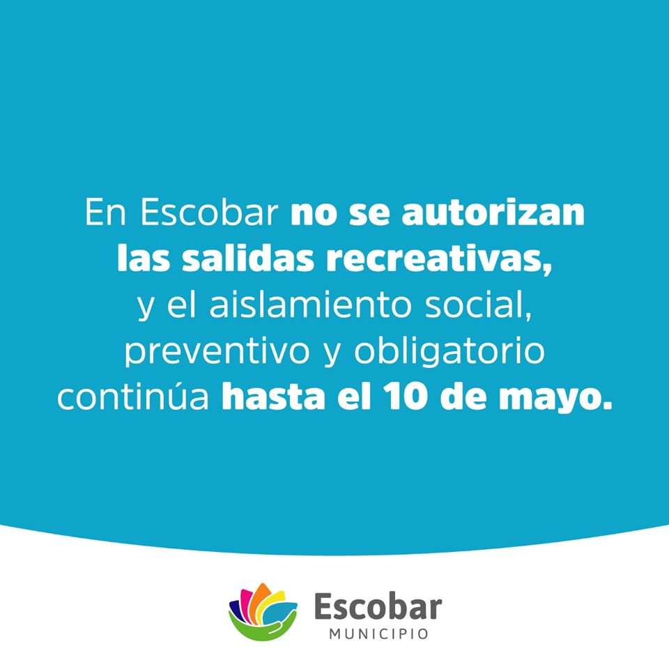 En Escobar no se autorizan las salidas recreativas