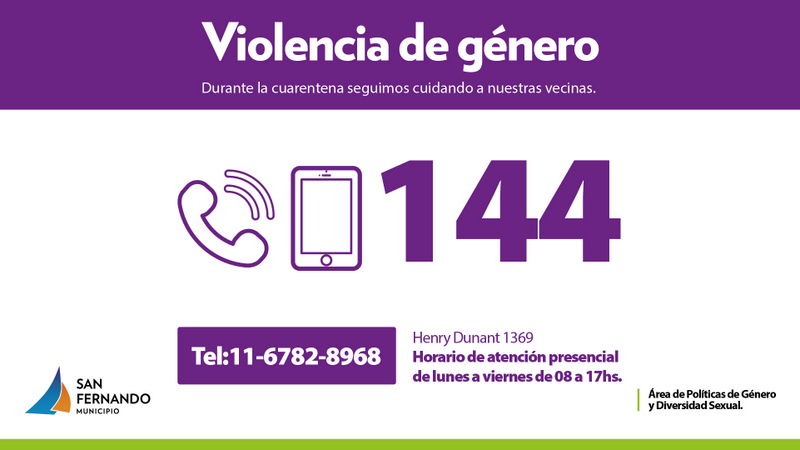 San Fernando sigue asistiendo casos de violencia de género y familiar durante la cuarentena