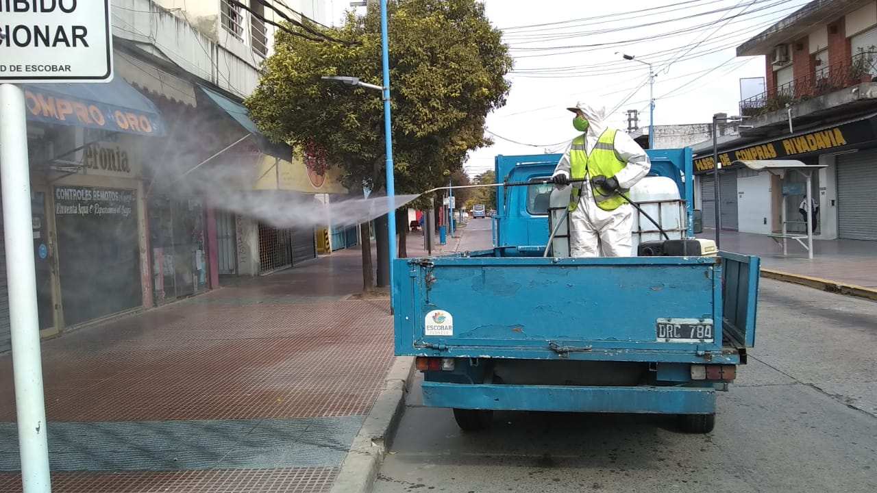 La Municipalidad de Escobar sigue adelante con las tareas de desinfección en todo el distrito