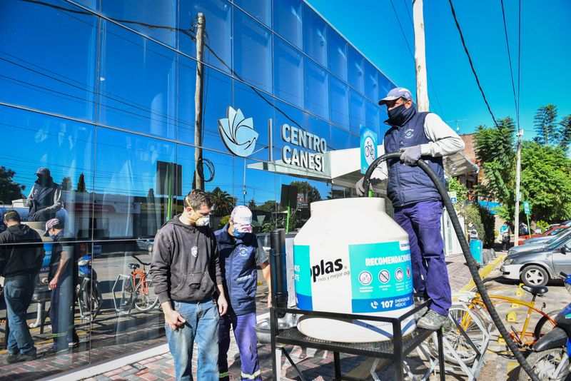 La Municipalidad de Escobar, instala tanques de agua comunitarios para extremar las medidas de higiene