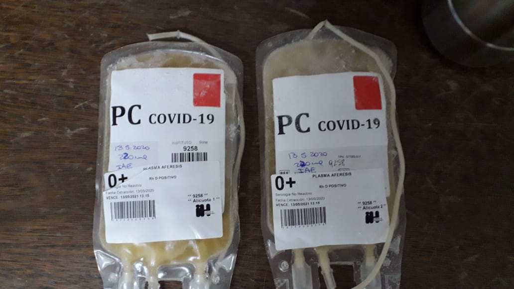 Hemoterapia realizó la primera entrega de Plasma para el tratamiento de pacientes con CORONAVIRUS