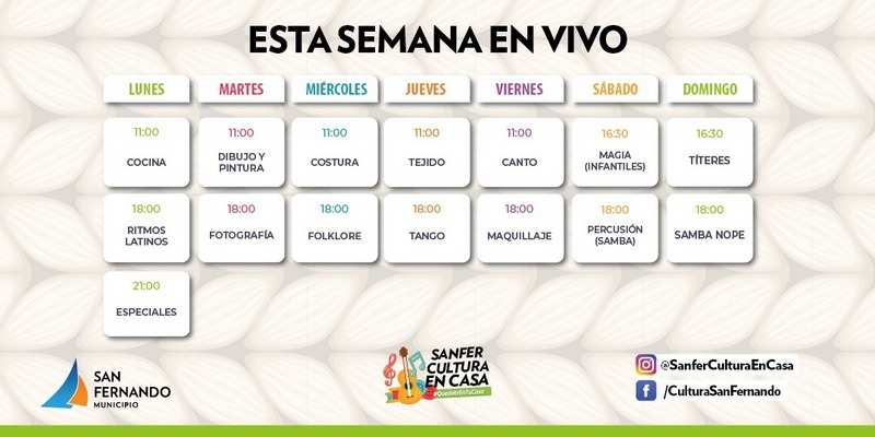 En la Semana de Mayo, San Fernando transmite en vivo diversas propuestas culturales