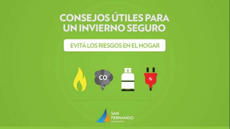 San Fernando difunde precauciones para evitar los accidentes en casa durante el invierno