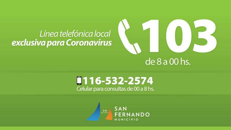 San Fernando dispone de la línea 103 exclusivamente para consultas sobre coronavirus