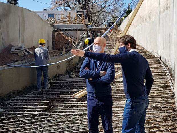 Juan Andreotti supervisó el avance de obra del túnel de la calle Martín Rodríguez