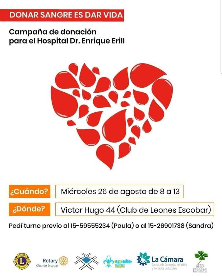 Campaña de Donación de Sangre para el Hospital Erill de Escobar