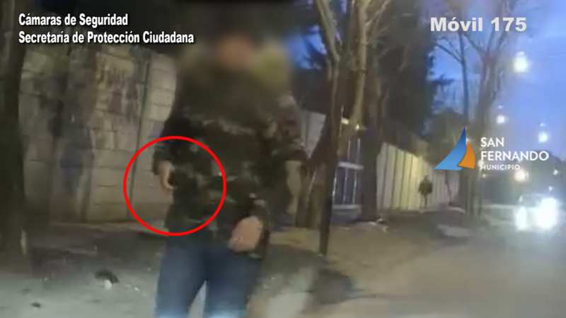 Protección Ciudadana de San Fernando detuvo a dos ladrones fuertemente armados