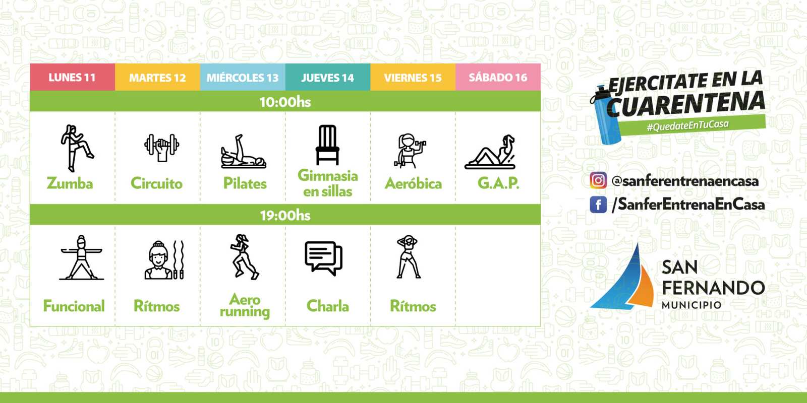 En septiembre, nuevas actividades por plataformas y redes sociales en “Sanfer Entrena en Casa”