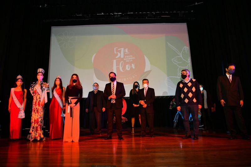 Ariel Sujarchuk inauguró la 57ª edición de la Fiesta Nacional de la Flor que este año se desarrollará de manera virtual