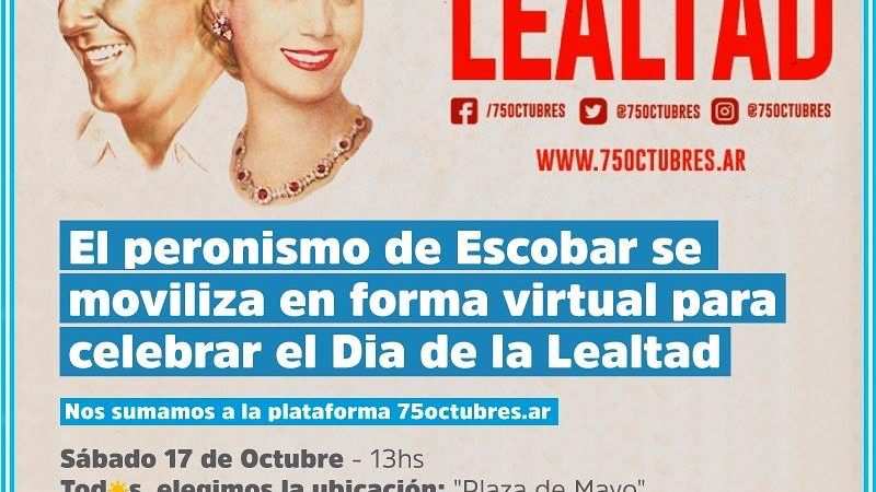 “Beto” Ramil : “  Este 17 de Octubre nos movilizamos tod@s para colmar de manera virtual nuestra Plaza de Mayo”