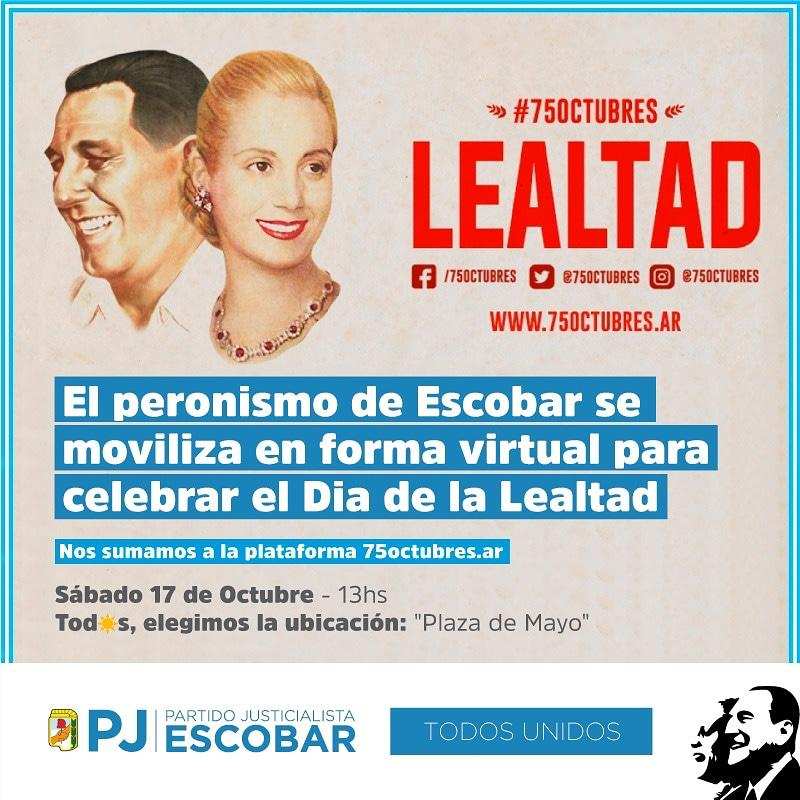 “Beto” Ramil : “  Este 17 de Octubre nos movilizamos tod@s para colmar de manera virtual nuestra Plaza de Mayo”