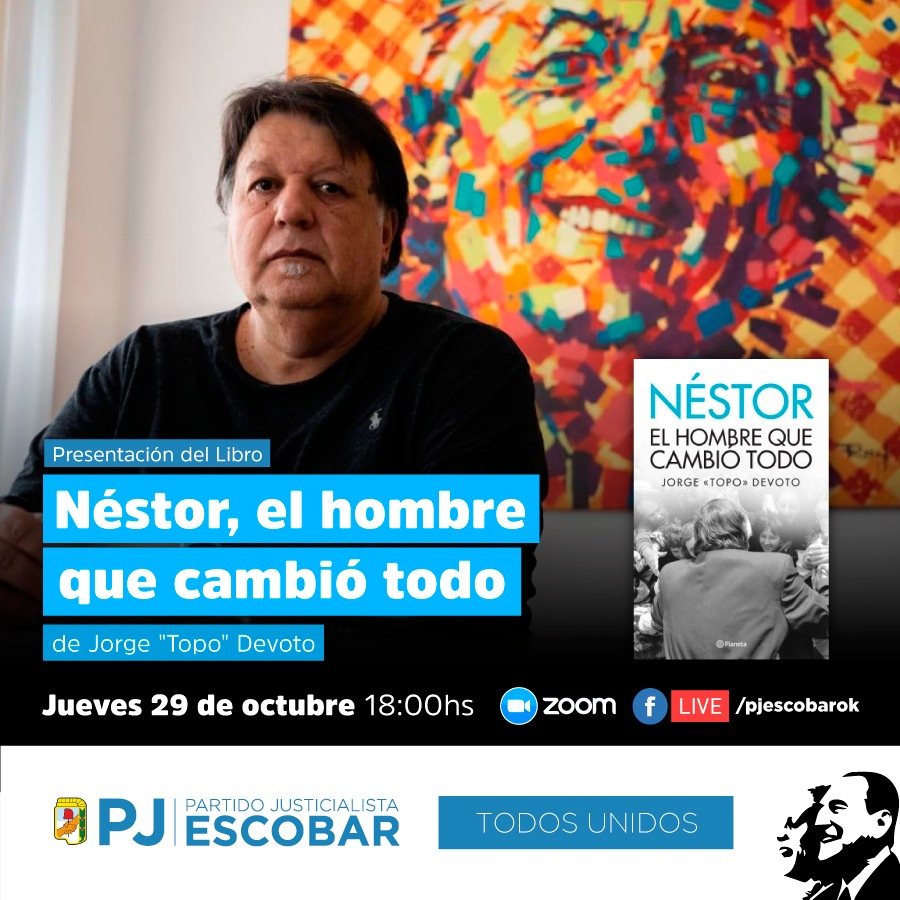 El Partido Justicialista de Escobar recibe al autor del libro sobre Néstor Kirchner