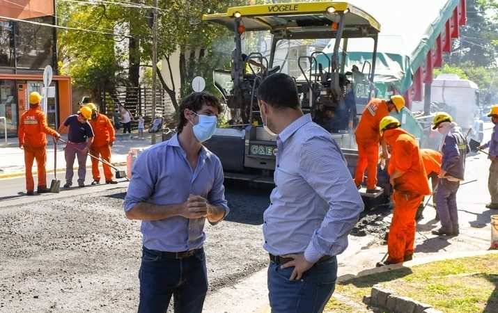 Juan Andreotti supervisó la obra de repavimentación de la Av. Libertador