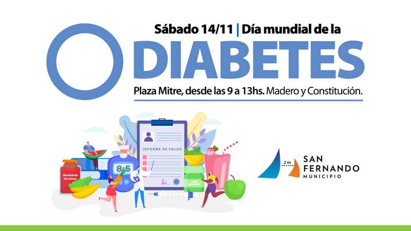 Este sábado, San Fernando realizará una jornada por el “Día Mundial de la Diabetes” en Plaza Mitre