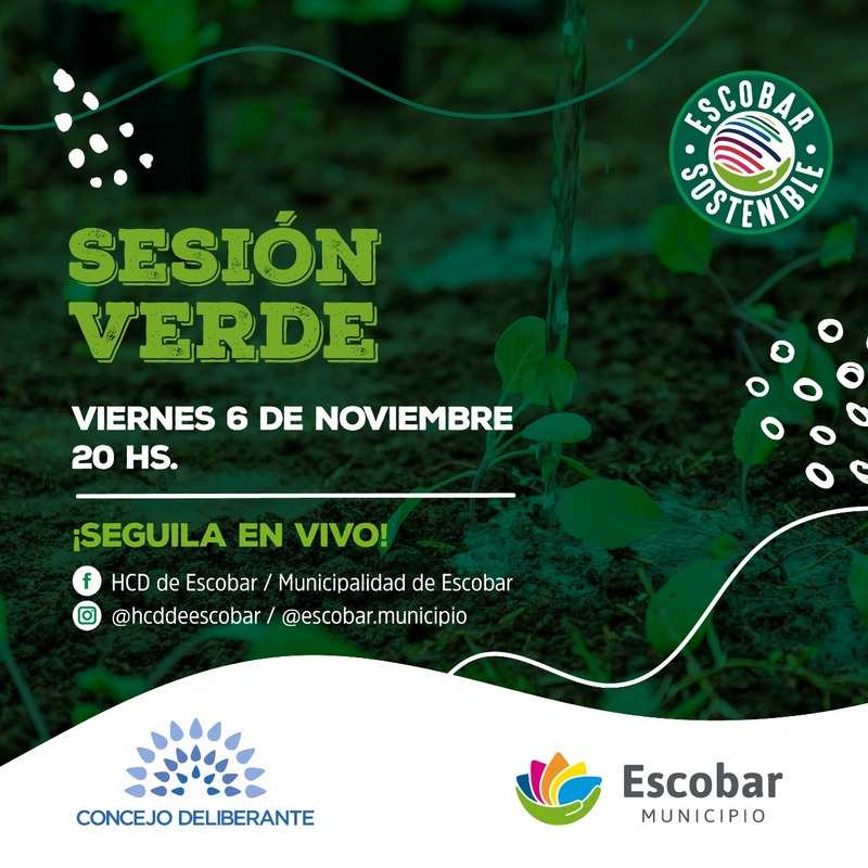 El Concejo Deliberante de Escobar realizará la Sesión Verde