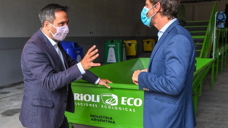 Andreotti y Cabandié presentaron las máquinas de la futura Planta de Reciclaje de San Fernando