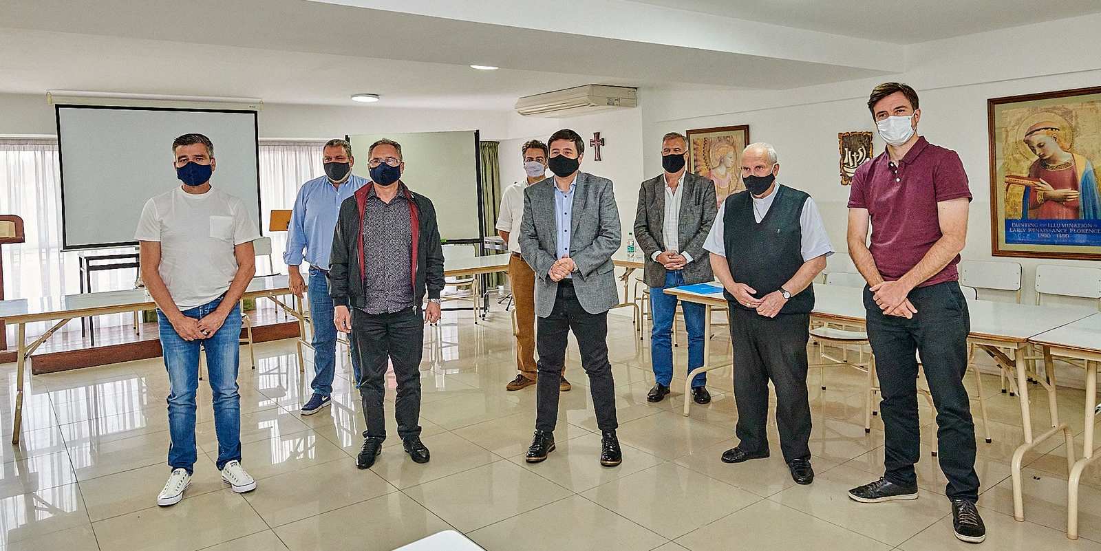 Zabaleta participó de la firma de un convenio entre Arroyo y el obispado para construir un Espacio de Primera Infancia en Hurlingham