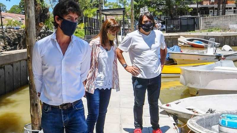 Juan Andreotti visitó el nuevo Muelle Público Municipal en su última etapa de obra