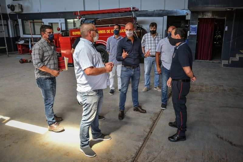 Presupuesto Participativo: Beto Ramil supervisó la remodelación de la Estación de Bomberos Voluntarios de Belén de Escobar