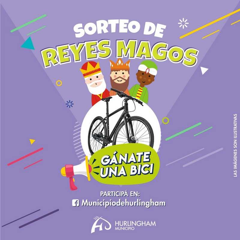 Hurlingham: El Municipio sorteará bicicletas por el día de los Reyes Magos