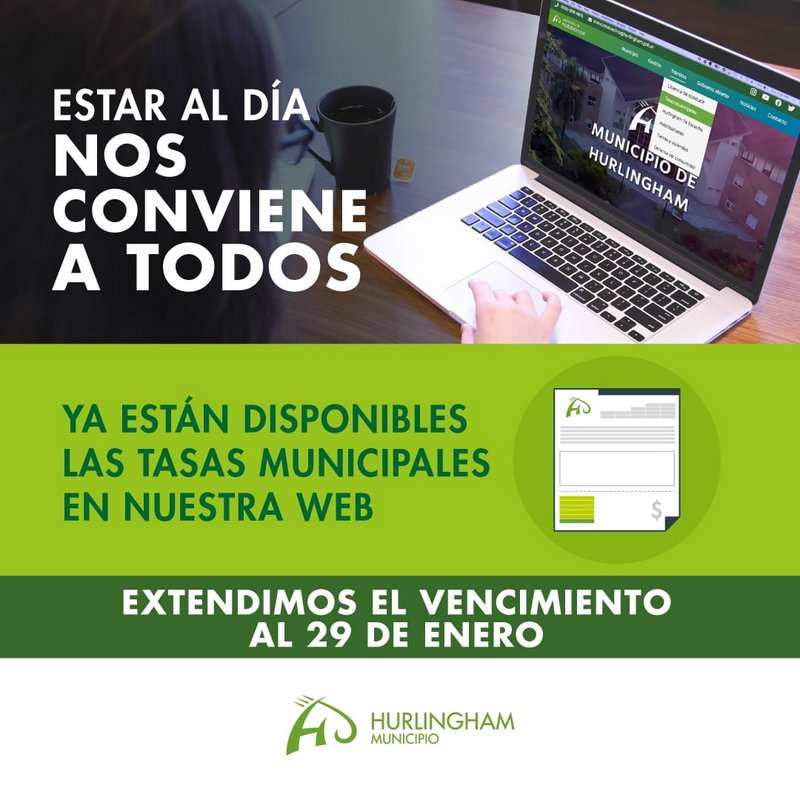 Hurlingham: Hay plazo hasta el 29 de enero para pagar la tasa anual con descuento
