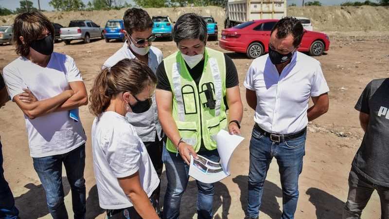 Verónica Sabena recorrió las obras del Polo Ambiental en Maquinista Savio