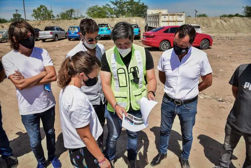 Verónica Sabena recorrió las obras del Polo Ambiental en Maquinista Savio