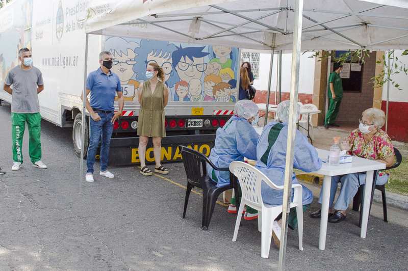 Zabaleta supervisó un operativo Detectar en el barrio Villa Club