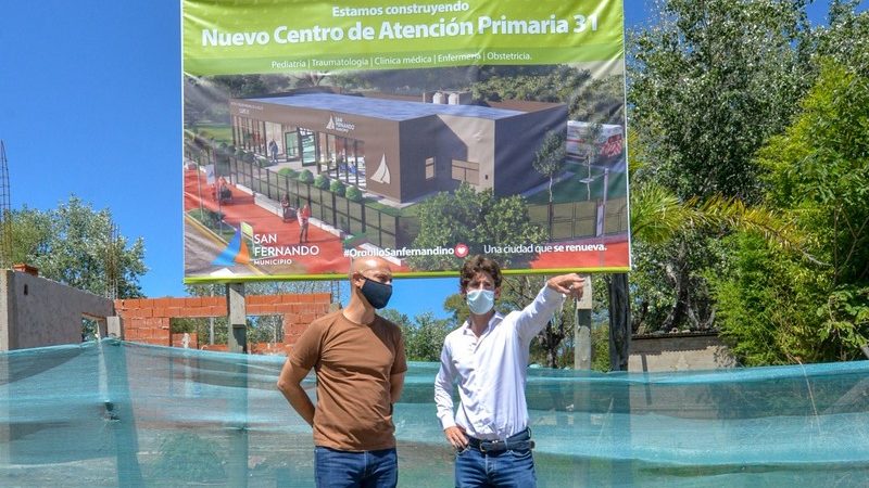 Juan Andreotti recorrió la obra del nuevo Centro de Salud 31 de San Fernando