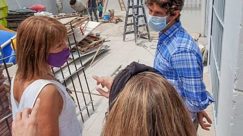 Juan Andreotti supervisó el avance de obra de renovación del Jardín Nº 931