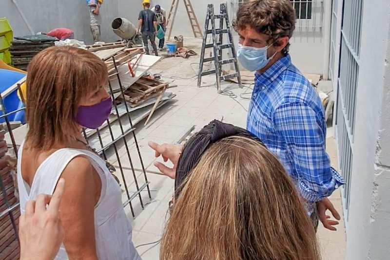 Juan Andreotti supervisó el avance de obra de renovación del Jardín Nº 931