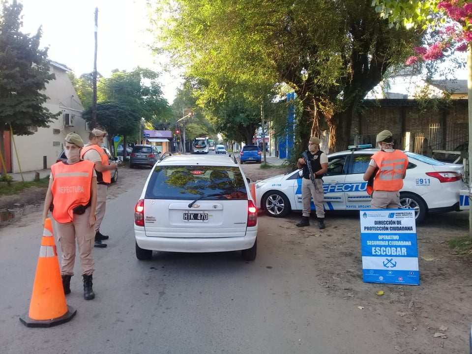 Controles vehiculares  de Prefectura durante el mes de Febrero en Escobar