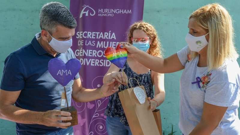 Zabaleta acompañó la presentación 2021 de la Ley Micaela en la Casa de la Mujer