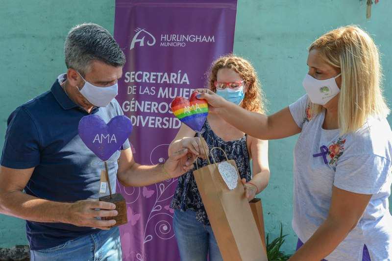 Zabaleta acompañó la presentación 2021 de la Ley Micaela en la Casa de la Mujer