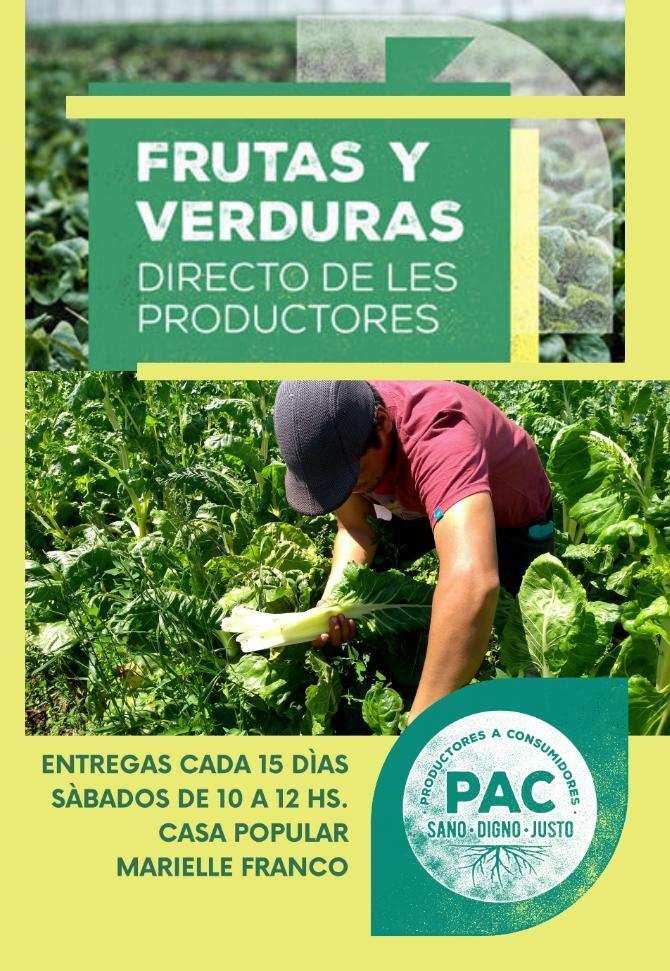 Vuelven los bolsones de verduras Agroecológicas directo de Productores a consumidores,  en la casa Popular Marielle Franco