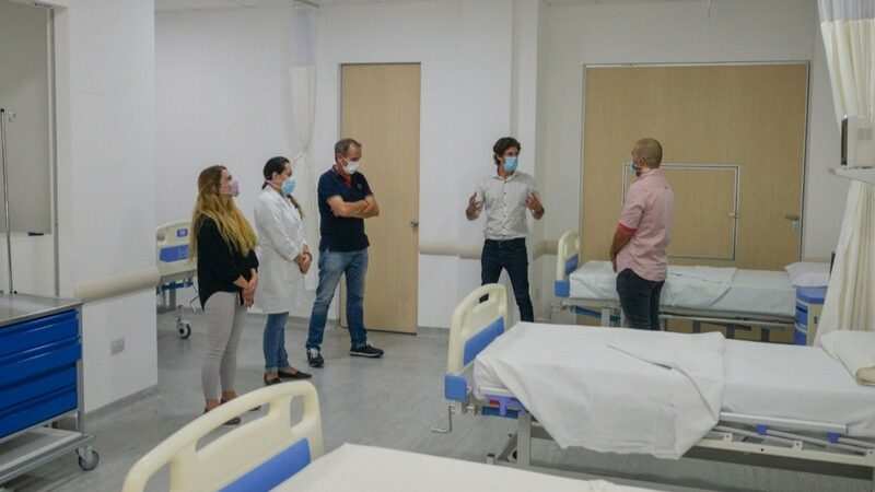 Juan Andreotti presentó la ampliación de camas de terapia en el Hospital Municipal de San Fernando