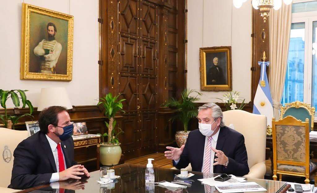 El Presidente  Alberto Fernández, recibió al Intendente Ariel Sujarchuk