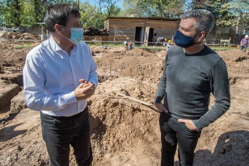 Zabaleta y Arroyo recorrieron la obra de un nuevo Espacio de Primera Infancia que se construye en William Morris
