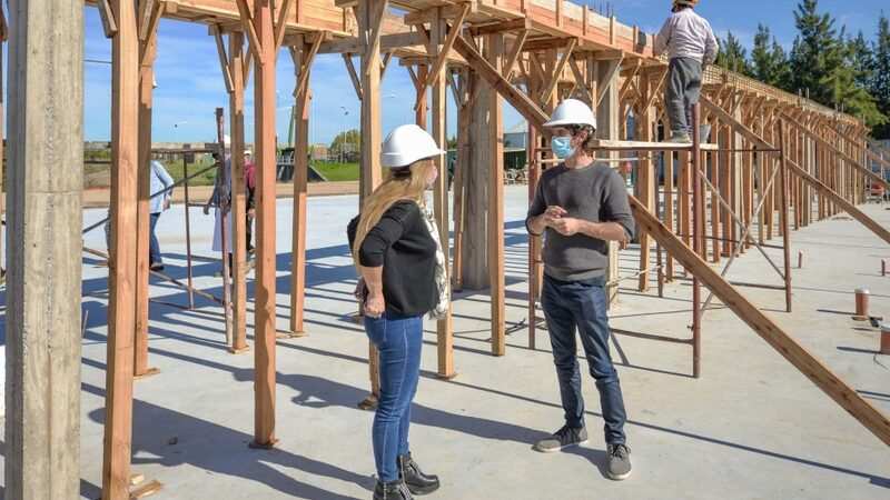 Juan Andreotti recorrió la obra de la futura Planta de Reciclaje Municipal