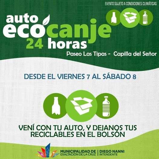 Capilla del Señor, Auto Ecocanje del Viernes 7 al Sábado