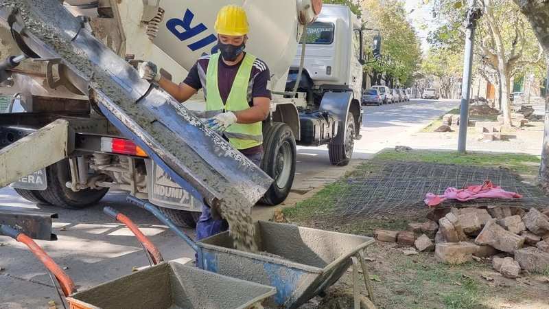 Capilla del Señor, siguen las obras de mejoras en la Plaza San Martín