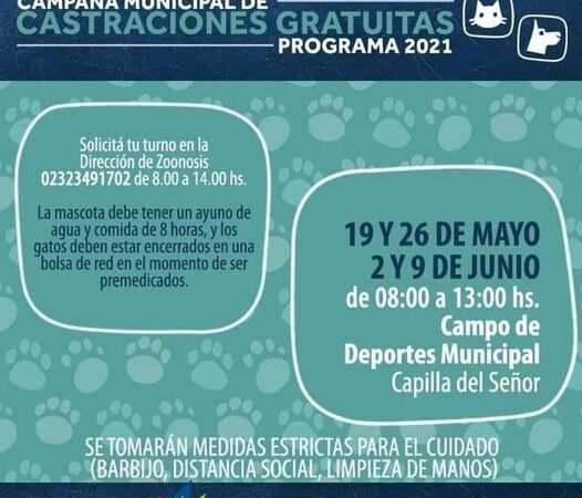 Exaltación de la Cruz, Campaña Municipal de Castración Gratuita