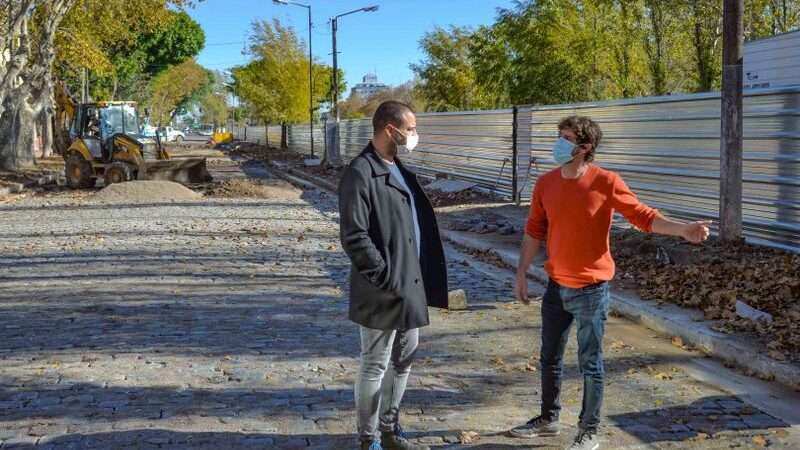 Juan Andreotti recorrió la obra de renovación de la zona de Canal